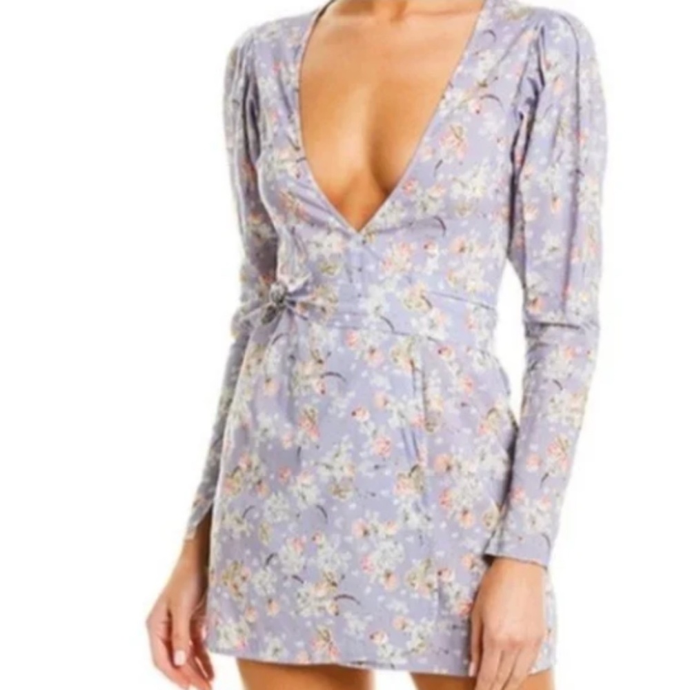 WeWoreWhat Blanca Wrap Mini Dress - Floral
